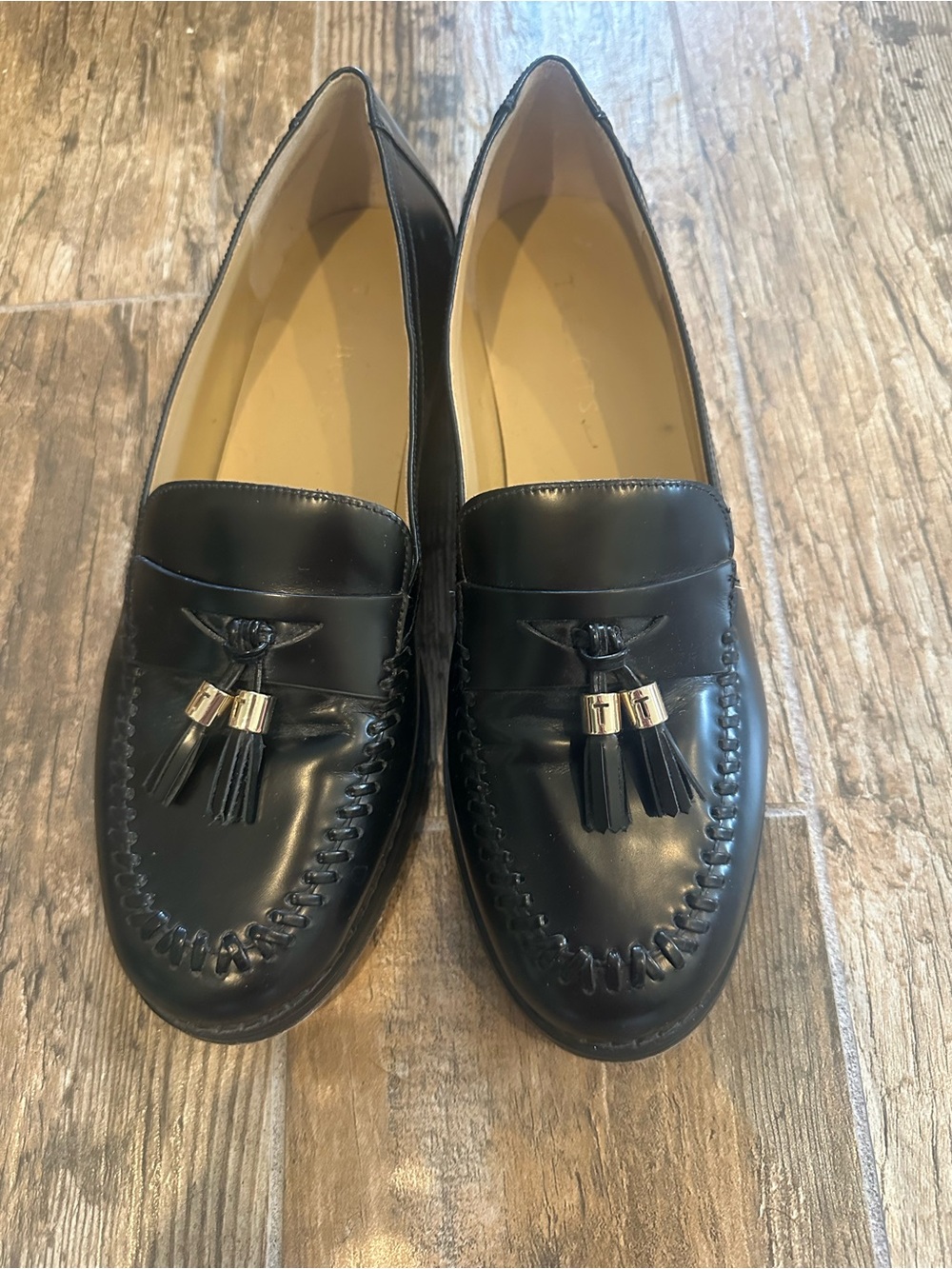 Talbots Women’s Classic Black Tassel Slip-On Loafers